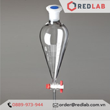 Phễu chiết quả lê khoá nhựa PTFE ONELAB kẻ vạch 60 125 250 500 1000 2000 ml, bình lắng gạn thủy tinh thí nghiệm, có VAT