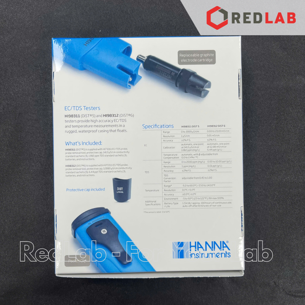 Bút Đo EC / TDS / Nhiệt độ Thang Cao DiST 6 Hanna HI98312, giá tốt, có VAT