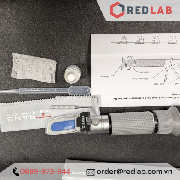 Khúc xạ kế đo độ ngọt 0-32% Brix TRANS Instruments - Singapore RBX0032 ATC, đo độ đường dung dịch, trái cây, có VAT