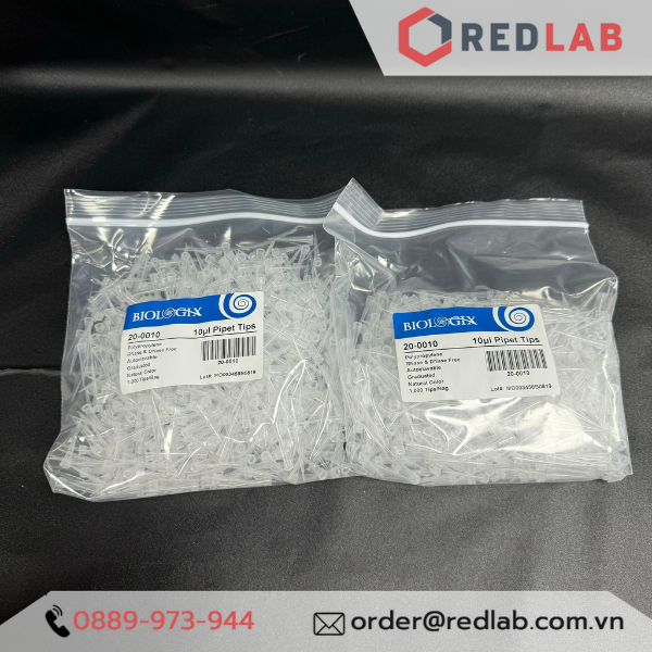 [Gói 1000 cái] Microtips (đầu típ - côn) trắng 10ul, Biologix 20-0010, không RNase & Dnase, endotoxin, có VAT