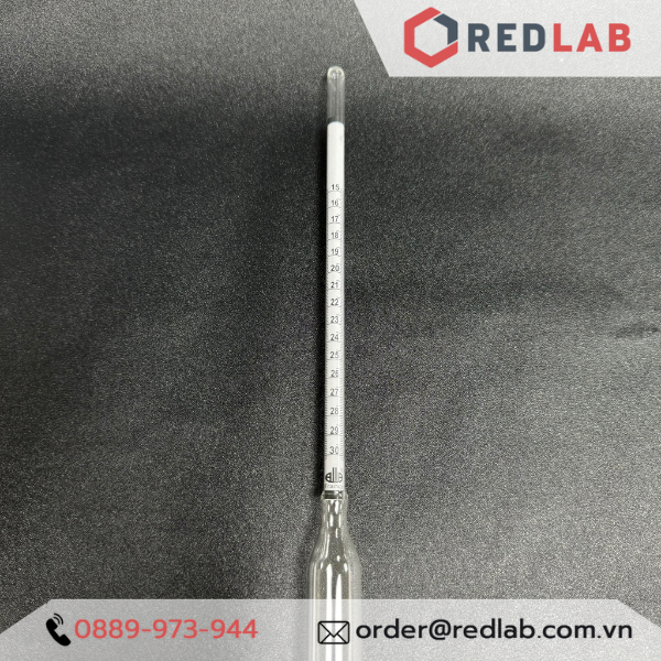 Baume kế 15-30 : 0.1°Bé Tp 15°C ALLA 0160FG030/15-QP baumé hydrometer, có VAT