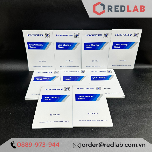 Giấy lau kính hiển vi 10x15cm NewStar lens cleaning tisue (xấp 100 tờ) không bụi không làm trầy, có VAT