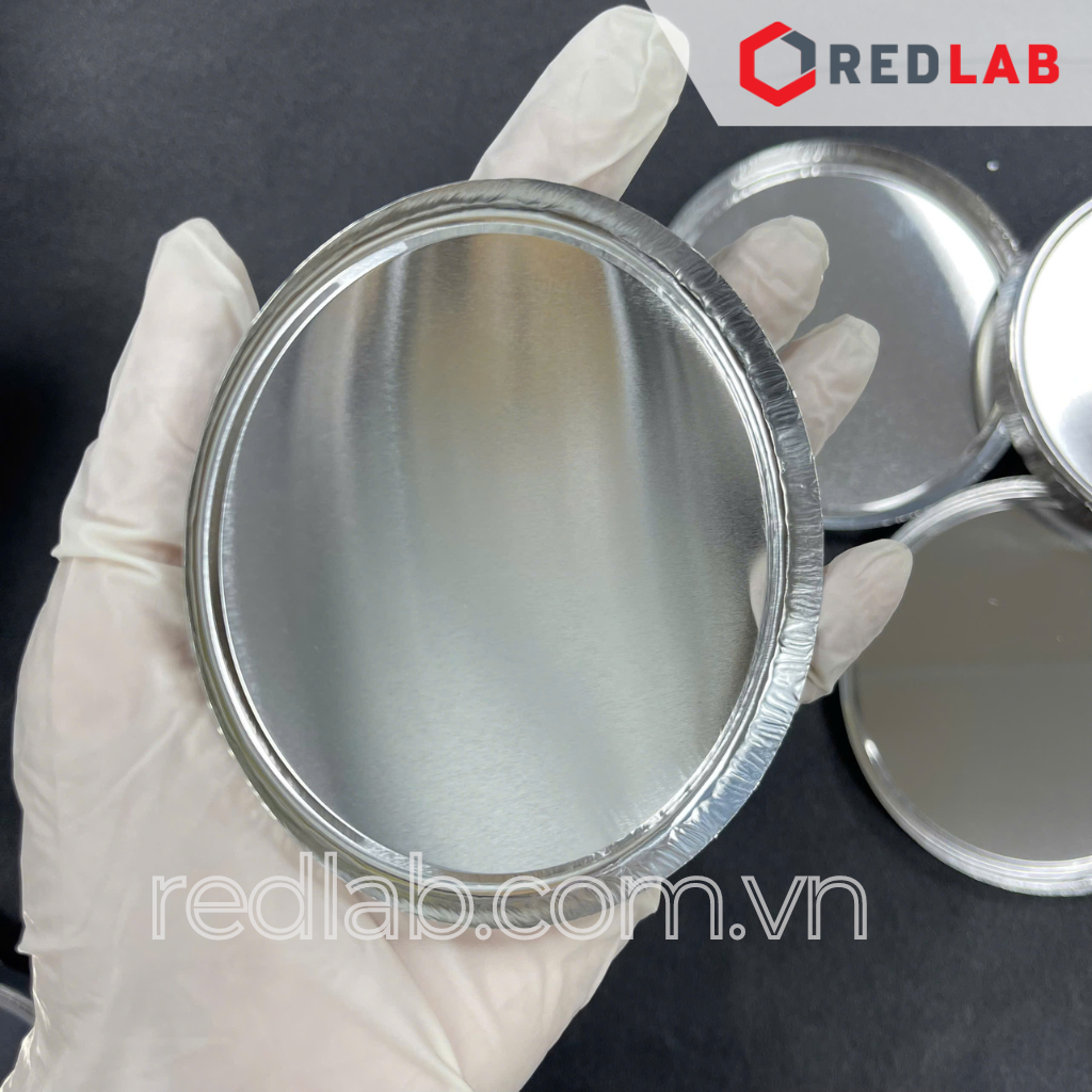 Đĩa cân nhôm Ø 100mm cao 7mm (58ml) MARIENFED 6604900 (hộp 80 cái) dùng cho cân cân sấy ẩm, có VAT