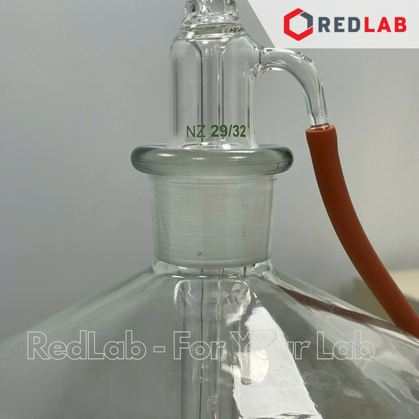 Buret tự động trắng STCK khoá thuỷ tinh SIMAX Class AS 10 25 50 ml, gồm bình chứa 2L và quả bóp, có VAT