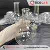 Bình cầu đáy tròn cổ trơn BIOHALL 50 100 250 500 ml 1L 2L 3L 5L 10L 20L, mark trắng, có VAT