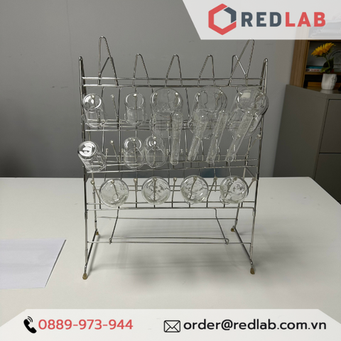 Giá inox phơi dụng cụ thí nghiệm 2 mặt đa dụng-Redlab
