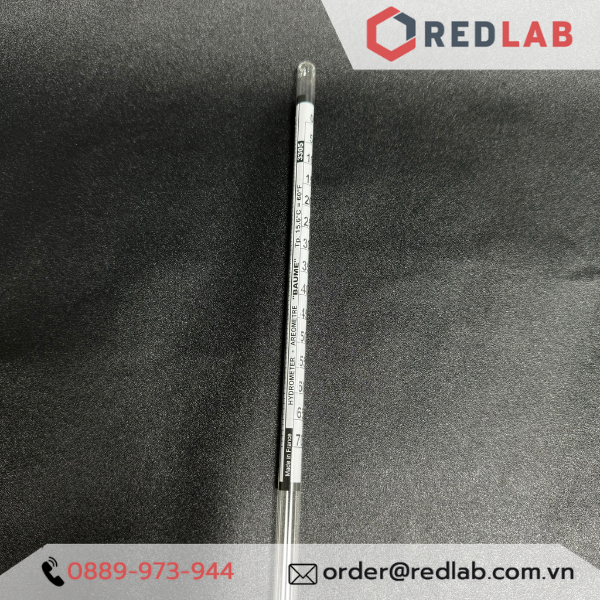 Baume kế 0-50 : 1°Bé Tp 15°C ALLA 0400TB050/15-QP baumé hydrometer, có VAT