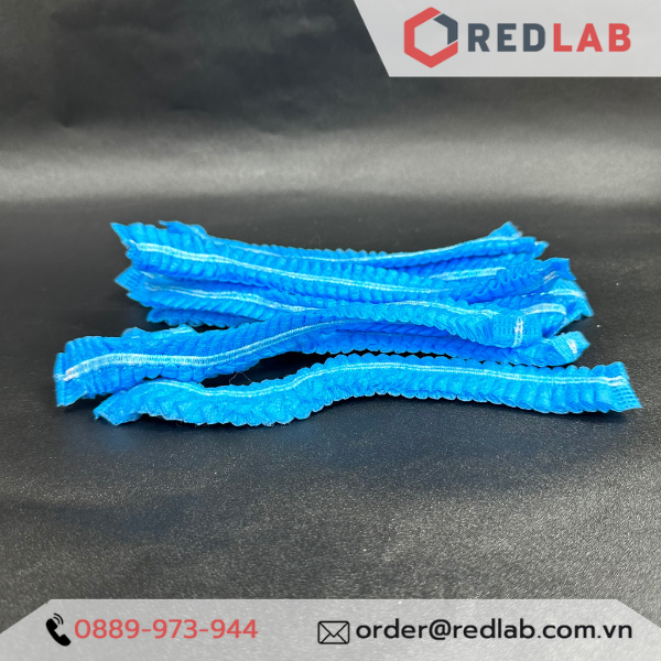 Nón trùm đầu / mũ con sâu PT Medical vải không dệt màu xanh, dùng cho spa, thí nghiệm, nhà máy, có VAT