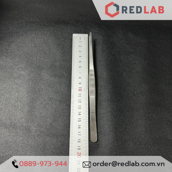 Nhíp thẳng đầu tù có mấu Pakistan 12.5 14 16 18 20 25 30 cm, dùng trong lab thí nghiệm, có VAT