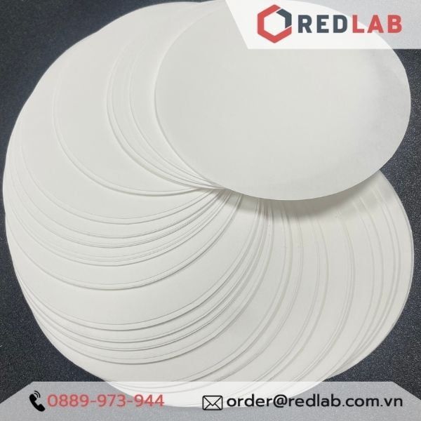 Giấy lọc định tính UNI-Sci Ø 7 9 11 12.5 15 18.5 24 32 cm (hộp 100 tờ) chảy nhanh 101, trung bình 102, chậm 103, có VAT
