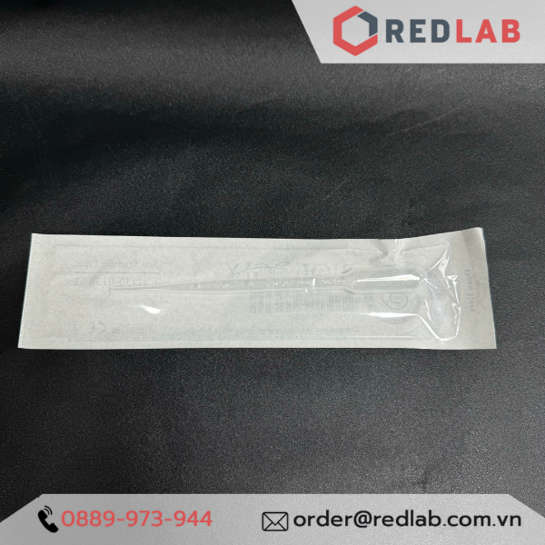 BIOLOGIX Pipet pasteur 3ml Tiệt Trùng từng cái, ống hút nhỏ giọt vô trùng, tổng dung tích 7.5ml, nhựa PE, 30-0138A1, có VAT