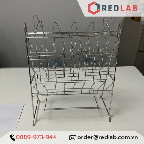 Giá inox phơi dụng cụ thí nghiệm 2 mặt đa dụng-Redlab