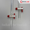 Buret thủy tinh trắng BIOHALL khóa nhựa PTFE 10 25 50 100 ml, Class AS, có VAT