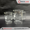Cốc thuỷ tinh có tay cầm BIOHALL 250ml 500ml, chia vạch trắng, chịu nhiệt cao, có VAT