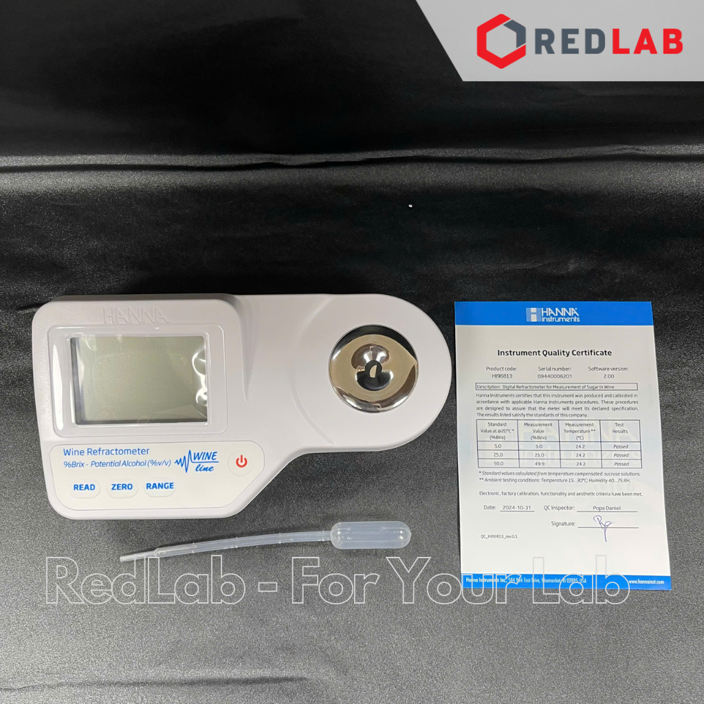 Máy đo độ cồn và đường trong rượu, mứt và nước ép Hanna HI96813, giá tốt, có VAT