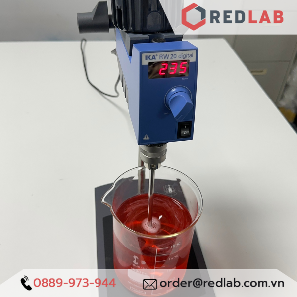 Máy khuấy đũa IKA RW 20 Digital package trọn bộ cánh khuấy R1342, Chân đế R1826, kẹp bọ R182