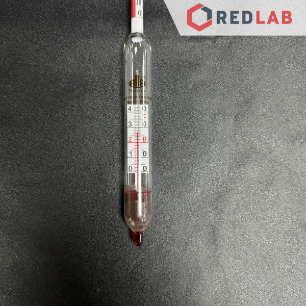 Cồn kế có nhiệt kế 0-100 : 1% Tp 20ºC, 0-40°C : 1°C ALLA 0500TP000/20-QP alcoholometer with thermometer, có VAT