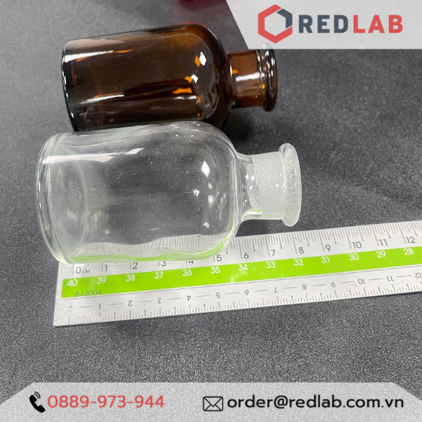 Chai nhỏ giọt Eco ONELAB trắng / nâu 60 125 ml, chai congtogut nắp thủy tinh kèm quả bóp, đựng mẫu thí nghiệm, có VAT