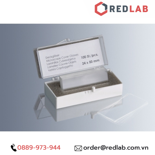 Lamen phiến kính MARIENFELD Đức cover glass 15x15 18x18 20x20 22x22 24x24 22x40 24x40 24x50 24x60 mm (hộp 100 cái) có VAT