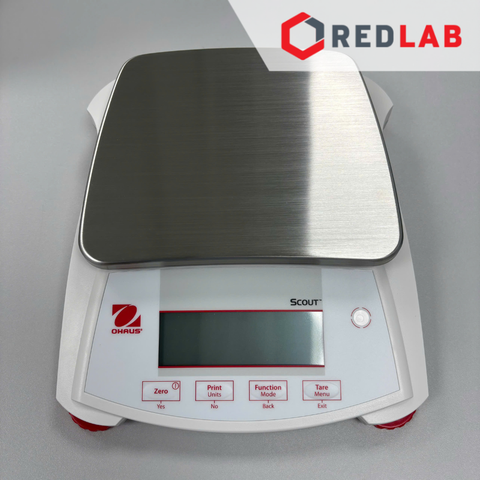 Cân kỹ thuật điện tử 2 số lẻ hiện số 1200g / 0.01g OHAUS SPX1202 chuẩn ngoại, màn hình LCD, có VAT - Redlab