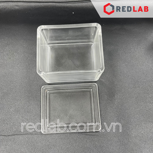 Hộp nhuộm lam kính MARIENFELD Đức 4 bộ phận: Hộp + nắp + khay 10 vị trí + tay cầm, có bán lẻ, có VAT