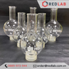 Bình cầu đáy tròn cổ trơn BIOHALL 50 100 250 500 ml 1L 2L 3L 5L 10L 20L, mark trắng, có VAT