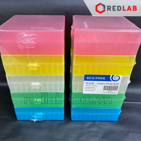Hộp trữ lạnh 100 vị trí BIOLOGIX 90-9100 nhựa PP, chịu nhiệt -86°C đến hấp 121°C (La-Pha-Pack) có VAT