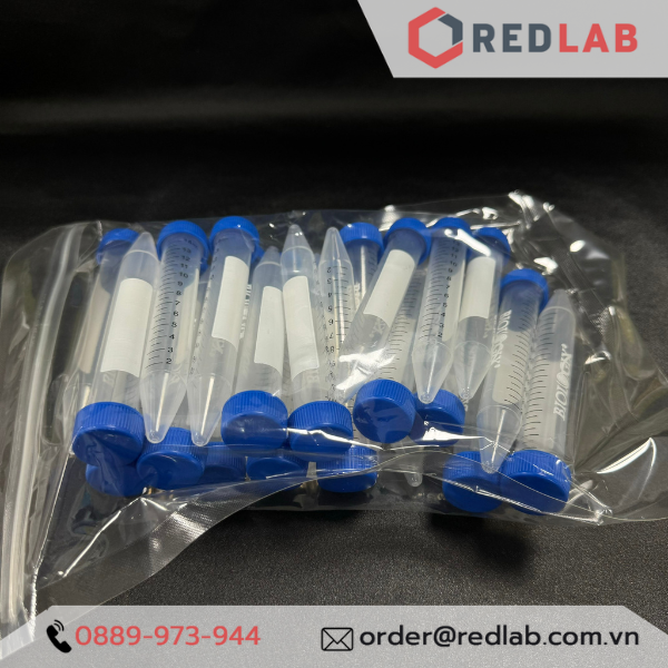 Ống ly tâm nhựa, falcon tiệt trùng 15ml 50ml nắp vặn xanh BIOLOGIX Centrifuge Tube (gói 25 cái), có VAT