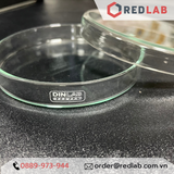 Đĩa petri thuỷ tinh DINLAB Ø 60 80 90 100 120 150 200 mm, gồm đĩa và nắp, thí nghiệm vi sinh, có VAT