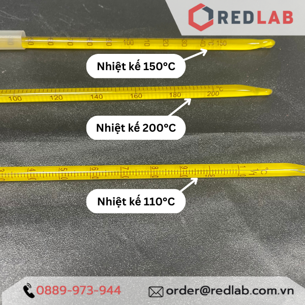 Nhiệt kế rượu thuỷ tinh ONELAB -20 to +110°C | -20 to +150°C | 0 to +200°C, có VAT