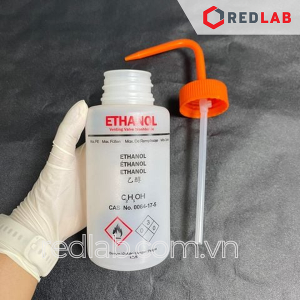 Bình tia nhựa đựng dung môi ONELAB 250 500 ml nhãn Ethanol, Acetone, Methanol, Isopropanol, có VAT