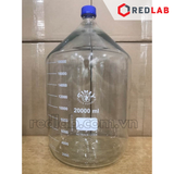 Chai trung tính trắng SIMAX Class A 50 100 150 250 500 ml, 1 2 5 10 20 L nắp vặn PP xanh GL 32 45, có VAT