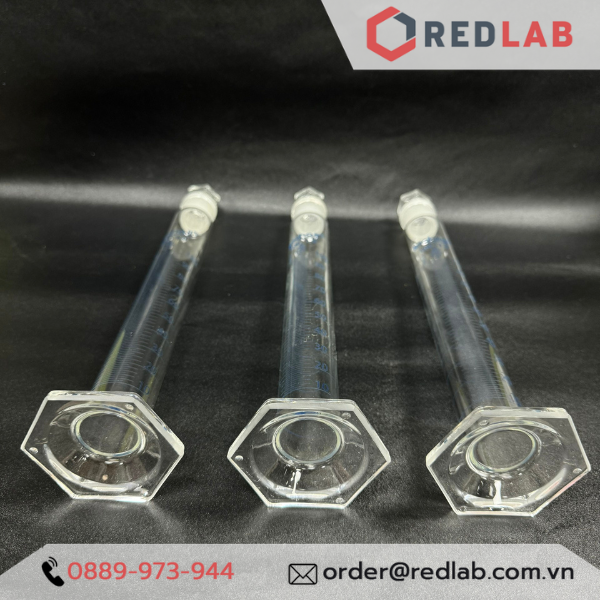 Ống đong thuỷ tinh có nút (cổ nhám) BIOHALL 10 25 50 100 250 500 1000 2000 ml, Class A, đế lục giác, chia vạch xanh, có VAT