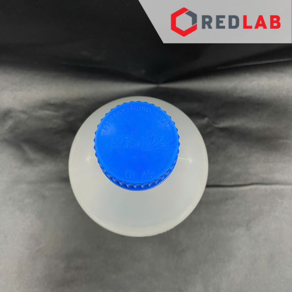 Chai nhựa PP trắng miệng rộng WISD 100 250 500 1000 2000 ml - nắp vặn xanh GL32 GL 45, chịu nhiệt, vạch nổi, có VAT