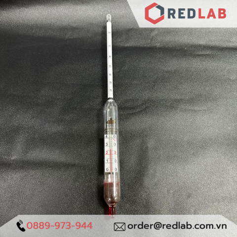 Cồn kế có nhiệt kế 70-100 : 0.5%, nhiệt kế 0 - 40ºC : 1°C Alla - Pháp-Redlab