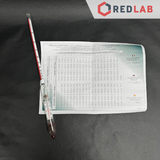 Cồn kế có nhiệt kế 0-100 : 1%, nhiệt kế 0 - 40ºC : 1°C Alla  Alcoholometer 0500TP000/20-qp, có VAT