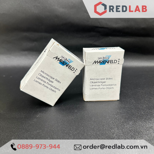 Lam kính trơn / nhám 76x26mm MARIENFELD Đức microscope slide 1000000 1000200 (hộp 50 cái) có VAT