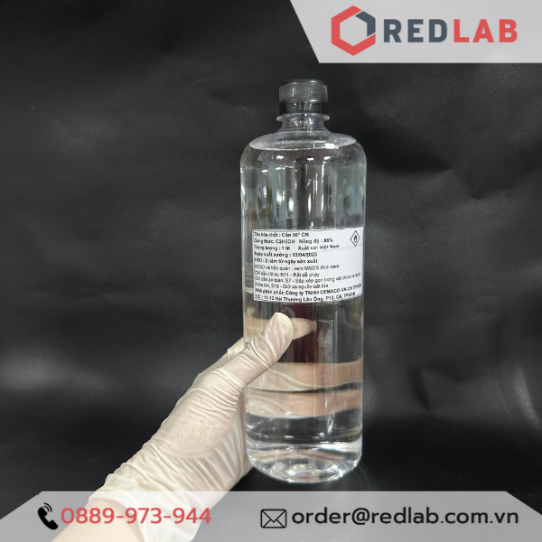 Cồn 70 độ, 90 độ, 96 độ (chai 1 lít) hãng CEMACO Việt Nam, 70% 90% 96% Ethanol, có VAT