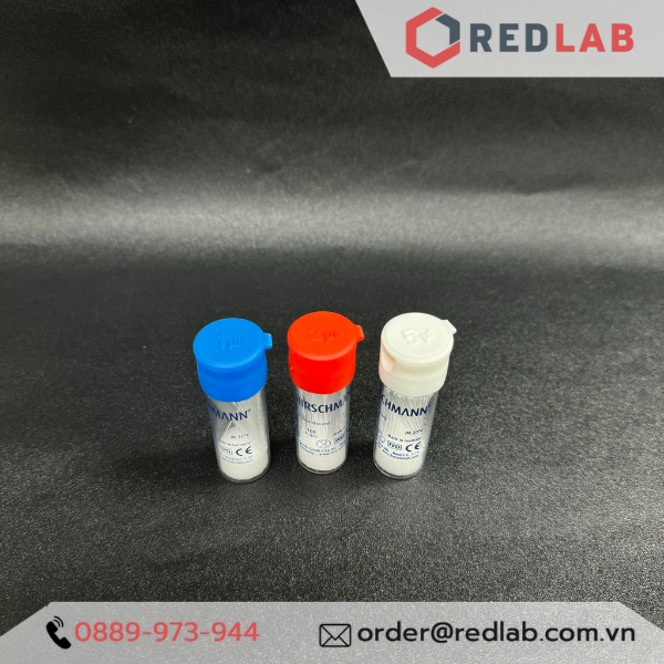 Ống mao quản chấm sắc ký HIRSCHMANN Đức minicaps 1ul 2ul 5ul dài 3cm (hộp 100 cái) có VAT