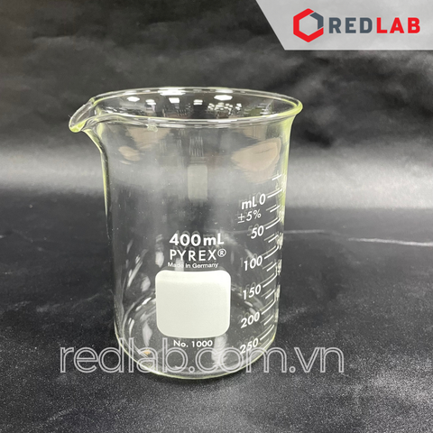 Cốc đốt thuỷ tinh, beaker thấp thành chịu nhiệt cao Pyrex - RedLab