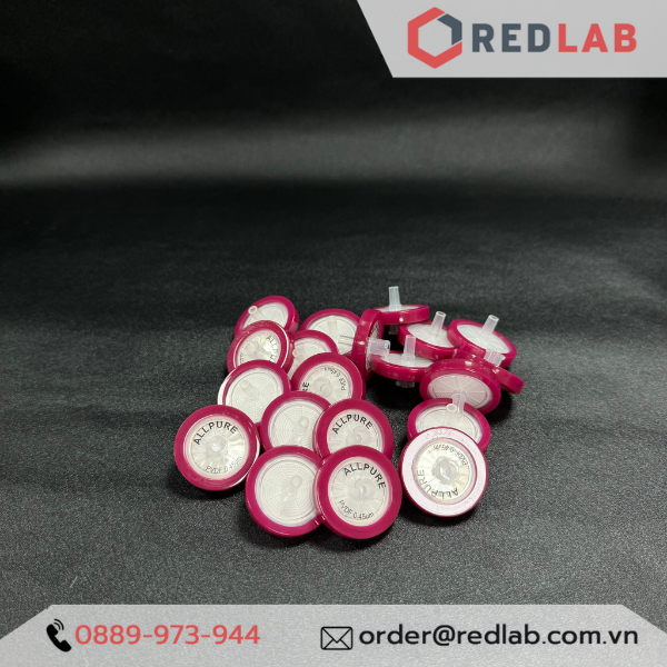  Đầu lọc syringe PVDF không tiệt trùng, đường kính 25 mm lỗ lọc 0.22 µm, 0.45 µm,  ưa nước, Membrane Solutions  -  USA 