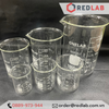 Cốc đốt thủy tinh thấp thành ONELAB 50 100 150 250 500 1000 ml 2 3 5 10 L, beaker thí nghiệm có mỏ, chịu nhiệt, có VAT