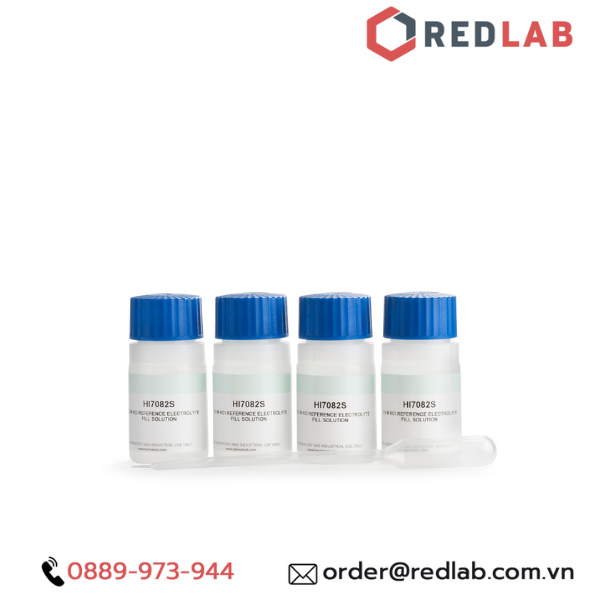 Dung dịch KCl3.5M châm điện cực pH mối nối đôi, 4x30mL Hanna HI7082, có VAT