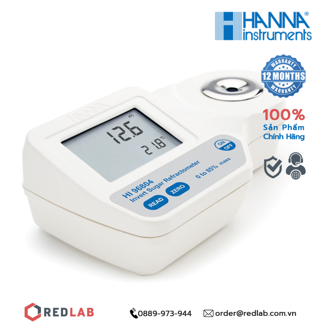 Máy đo độ đường Brix chuyển hóa theo khối lượng Hanna HI96804, giá tốt, có VAT