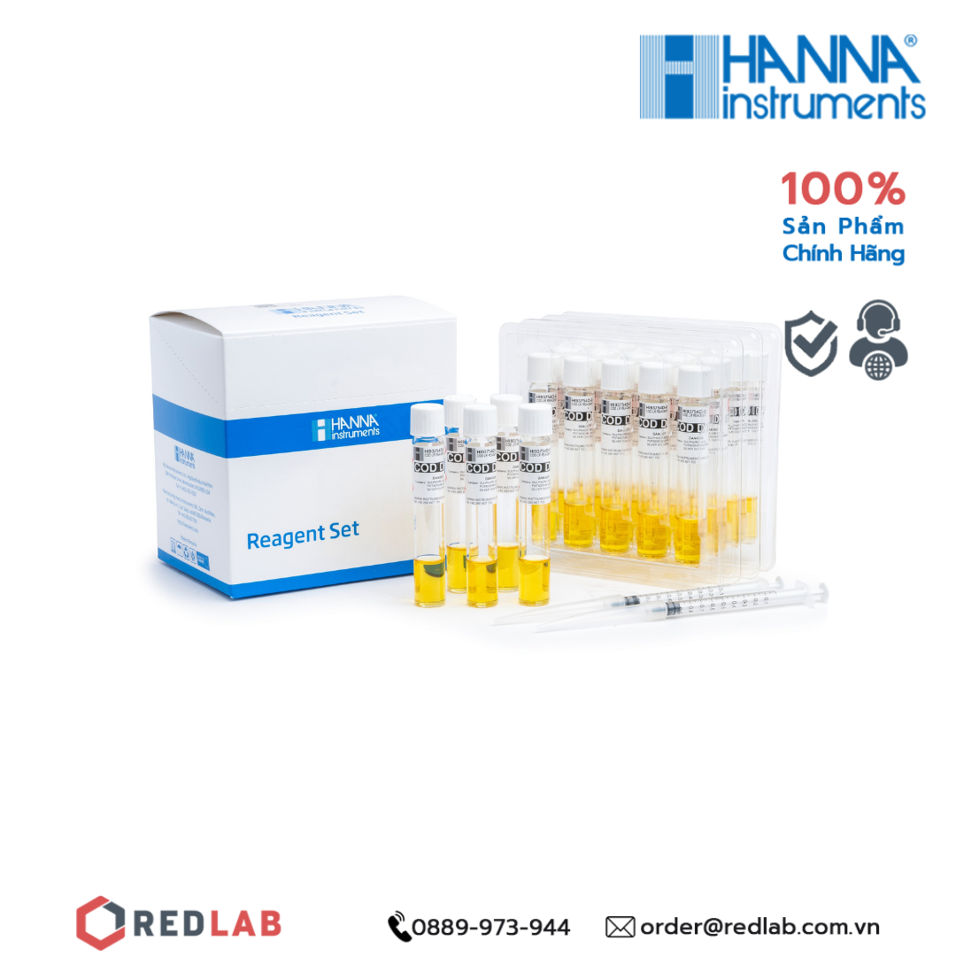 Thuốc thử COD không thuỷ ngân Thang Thấp dùng cho máy đo Hanna HI93754D-25, giá tốt, có VAT