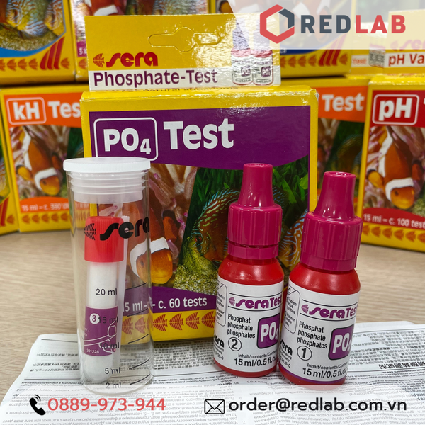 Test PO4 Sera - Kiểm tra nhanh hàm lượng Photphat trong nước nuôi tôm, cá