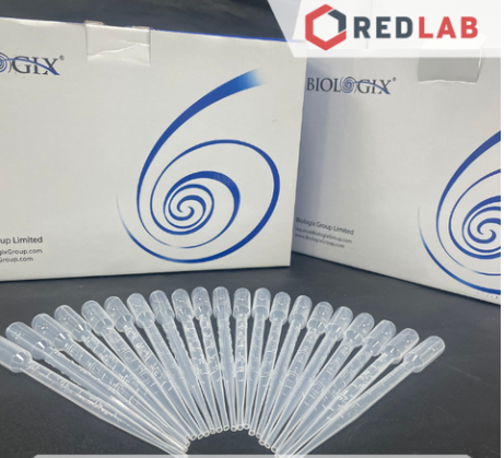 [Hộp 500 cái] Pipet pasteur nhựa 3ml BIOLOGIX 30-0138 ống hút nhỏ giọt thí nghiệm, có chia vạch, có VAT