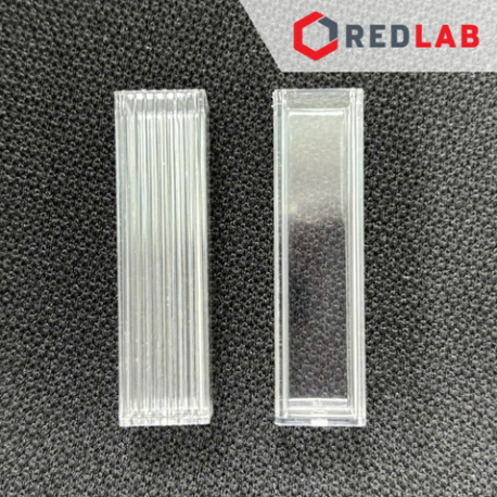 [Hộp 100 cái] Cuvet nhựa PS 1015 10x10x45mm 2-4 ml Aptaca - cho máy quang phổ (chưa gồm nắp), có VAT