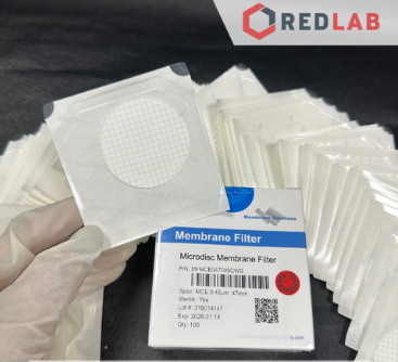Màng lọc vi sinh MCE kẻ ô 47mm MEMBRANE SOLUTIONS lỗ lọc 0.22um / 0.45um, tiệt trùng từng tờ, membrane filter, có VAT