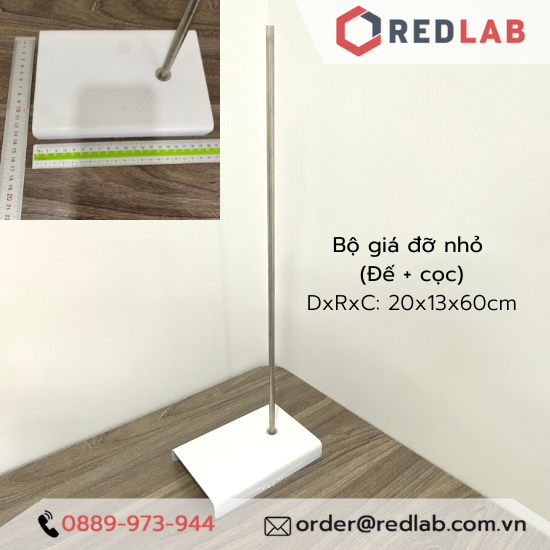 Giá đỡ, khóa đôi, kẹp 3 càng, kẹp cổ bình cầu, sinh hàn, kẹp buret đơn / đôi dùng cho các thí nghiệm hoá học, có VAT